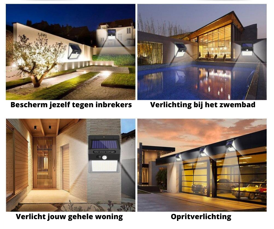Starke Solar-LED-Bewegungsmelderlampe - Helles Licht ohne Kabel | Karnz