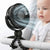 Tragbarer Kinderwagenventilator USB-C wiederaufladbar, 5 Geschwindigkeiten leiser Babyclipventilator mit LED-Display 10H Batterie für Autositz Kinderbett Reise | Karnz