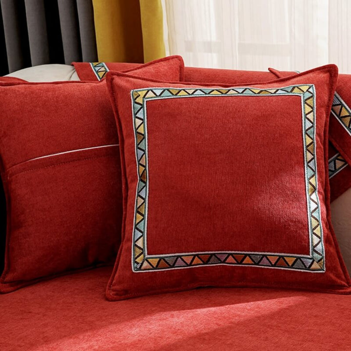 Geometrisches Dekor Einfarbige Chenille Rutschfeste Sofaabdeckung | Karnz