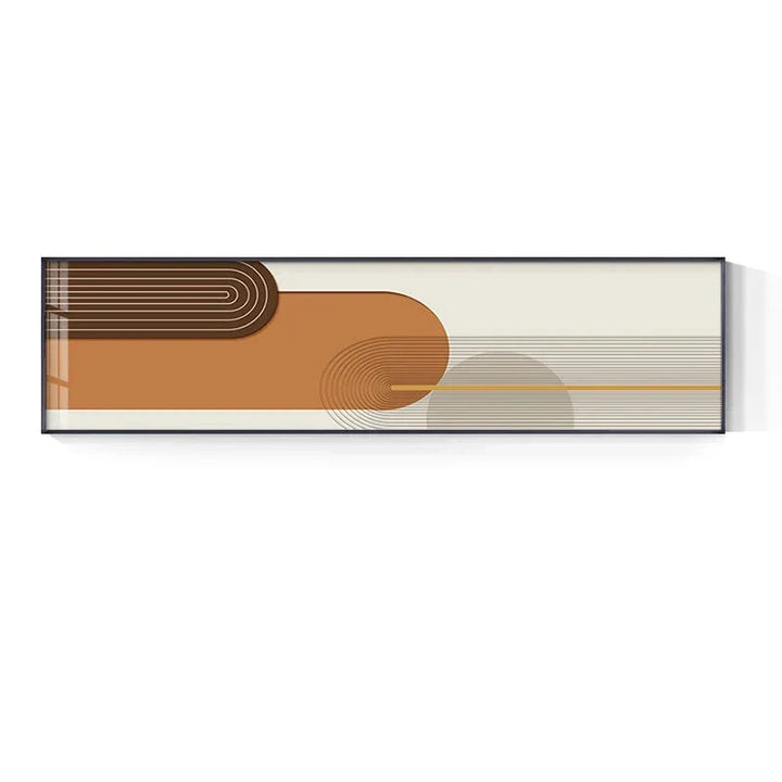 Geometrische Kurvenlinien Erdtöne Wandkunst Fine Art Leinwanddrucke Moderne Breitformatbilder Für Das Wohnzimmer Über Der Couch Kunst Für Über Dem Bett