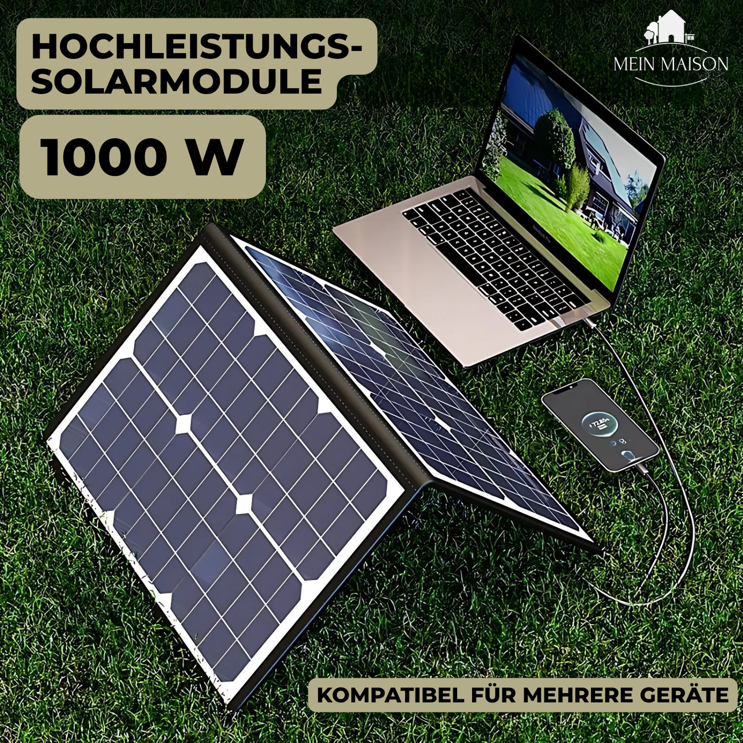 PowerFlex 1000W Faltbares Solarpanel – Tragbare Solarenergie für Camping und Outdoor | Karnz