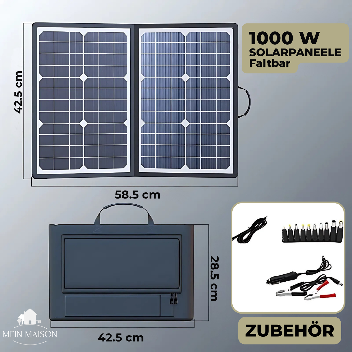 PowerFlex 1000W Faltbares Solarpanel – Tragbare Solarenergie für Camping und Outdoor | Karnz