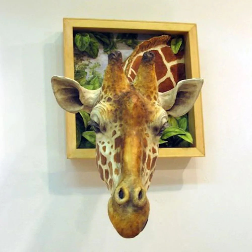 Giraffe Kopf - Wanddekoration - 3D Skulptur - Lebensechte Dekoration
