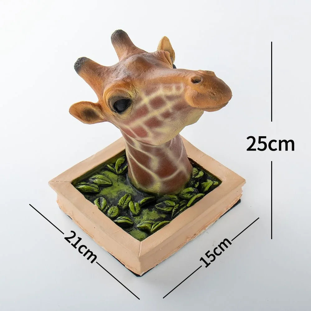 Giraffe Kopf - Wanddekoration - 3D Skulptur - Lebensechte Dekoration