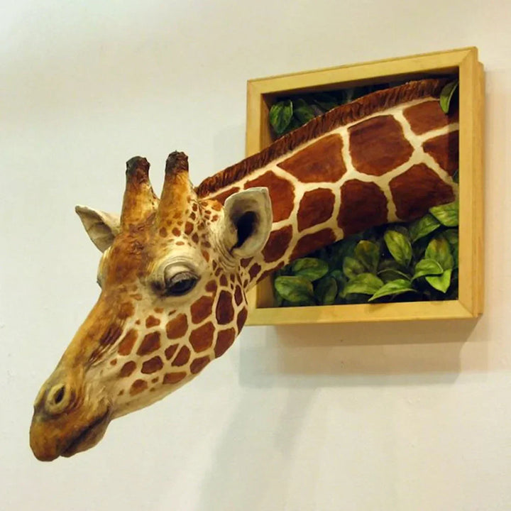 Giraffe Kopf - Wanddekoration - 3D Skulptur - Lebensechte Dekoration