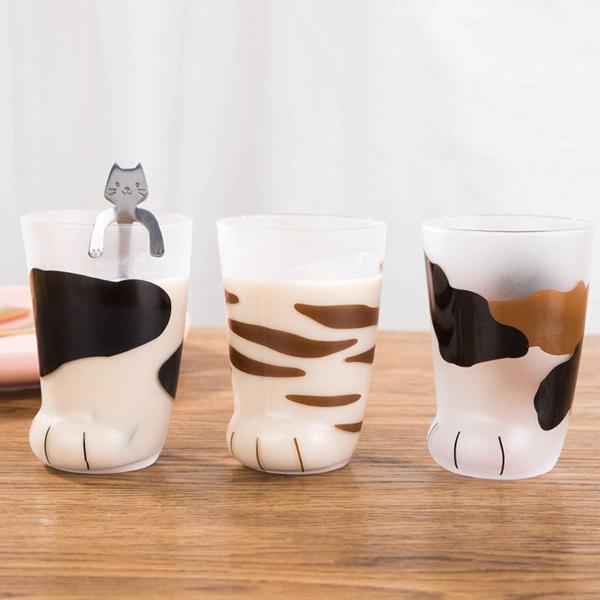 Glas Katzenpfoten Tasse | Karnz