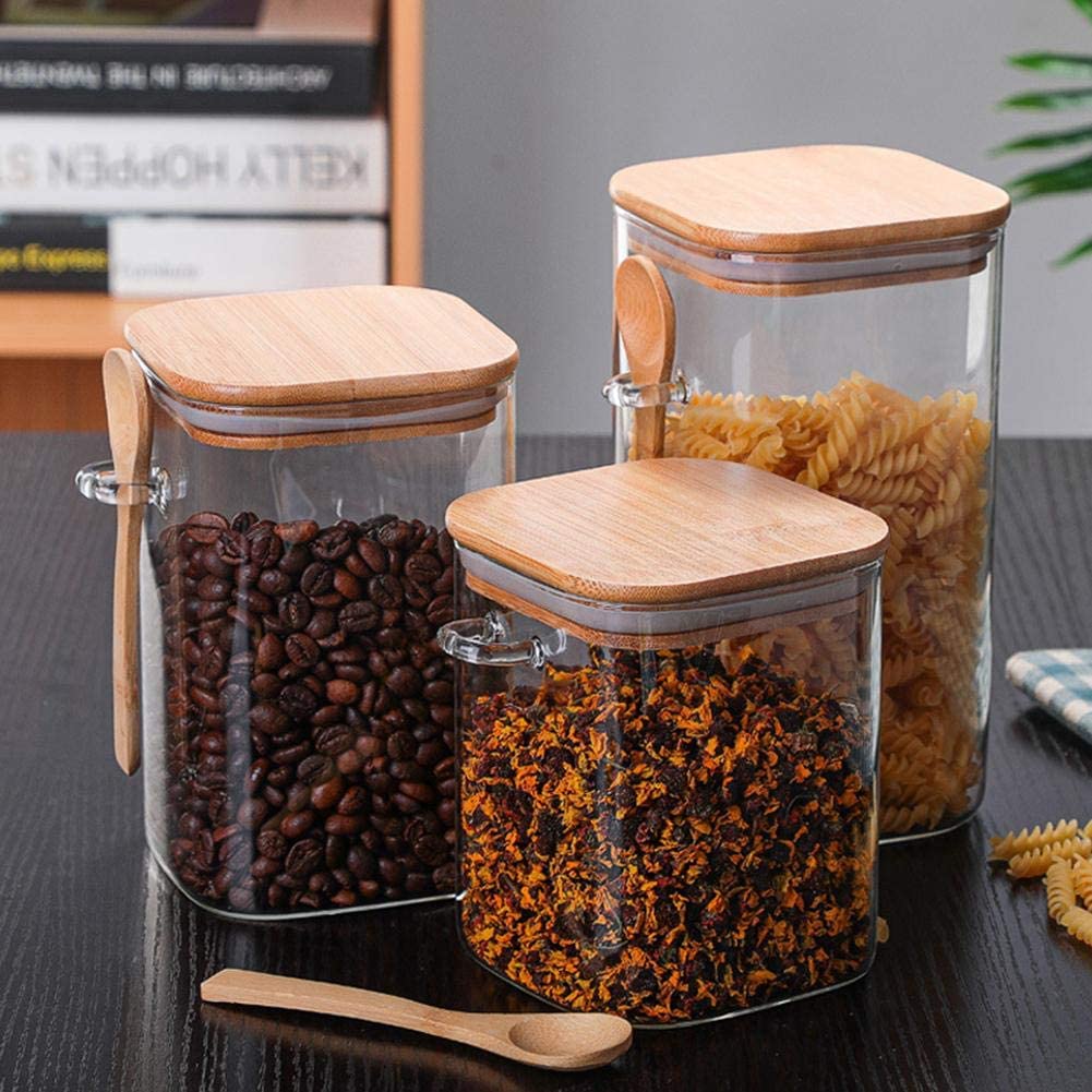 Bamboo- und Glas-3-teiliger Behältersatz Karnz