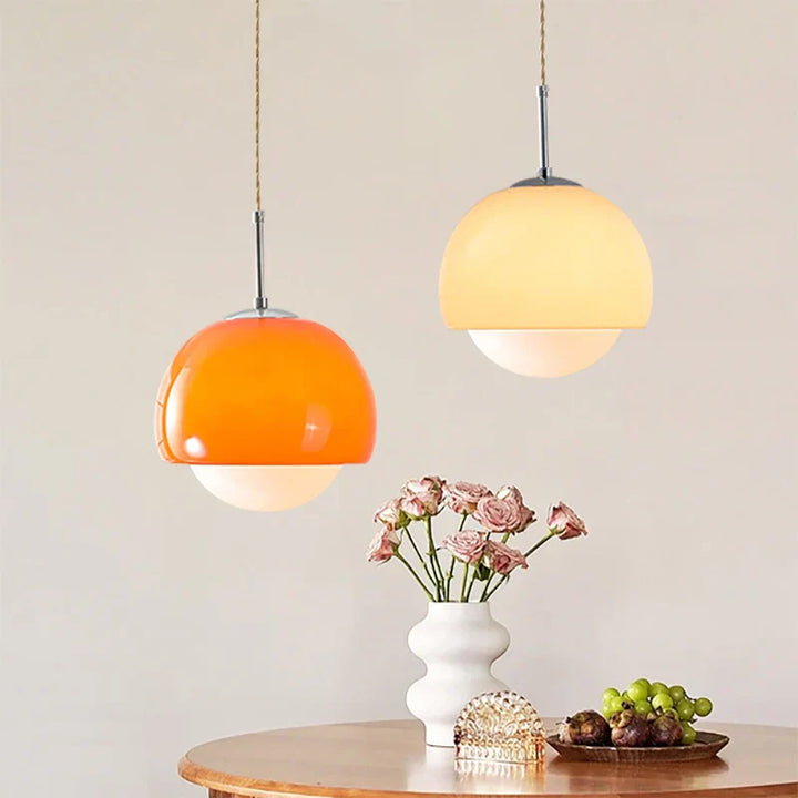 Nordische Glas Pendelleuchte – Retro Hängelampe für Esszimmer & Küche | Karnz