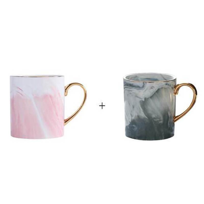 Goldrandige Marmor Kaffeetasse | Karnz