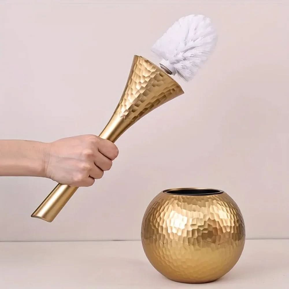 Elegante Toilettenbürste im modernen Golddesign für Stil und Hygiene