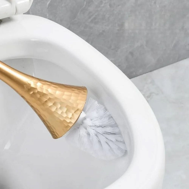 Elegante Toilettenbürste im modernen Golddesign für Stil und Hygiene