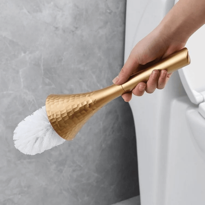 Elegante Toilettenbürste im modernen Golddesign für Stil und Hygiene