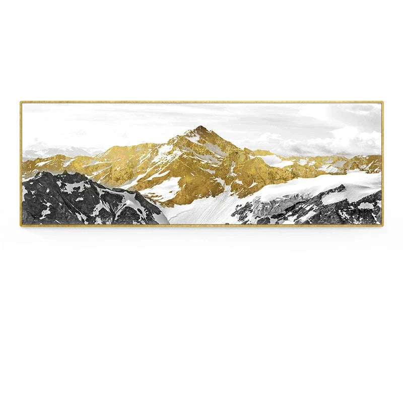 Golden Mountain Landschaft Weitformat Wandkunst Feinart Leinwanddrucke Große Größen Bilder Für Über Das Sofa Bild Für Über Das Bett