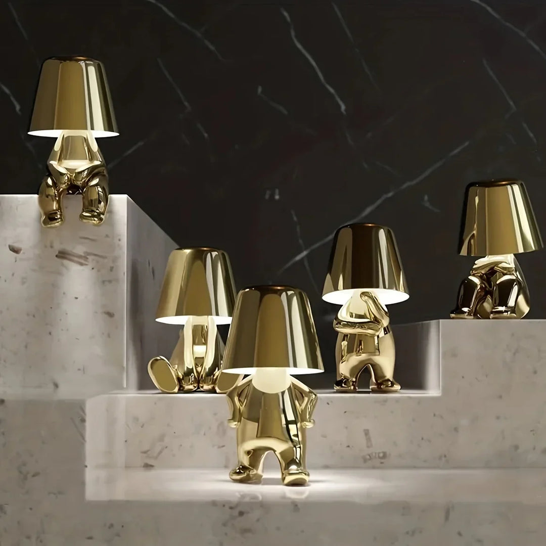 Moderne LED Tischlampe im Skulptur-Design – Dekorative Statue Lampe für Wohnzimmer | Karnz
