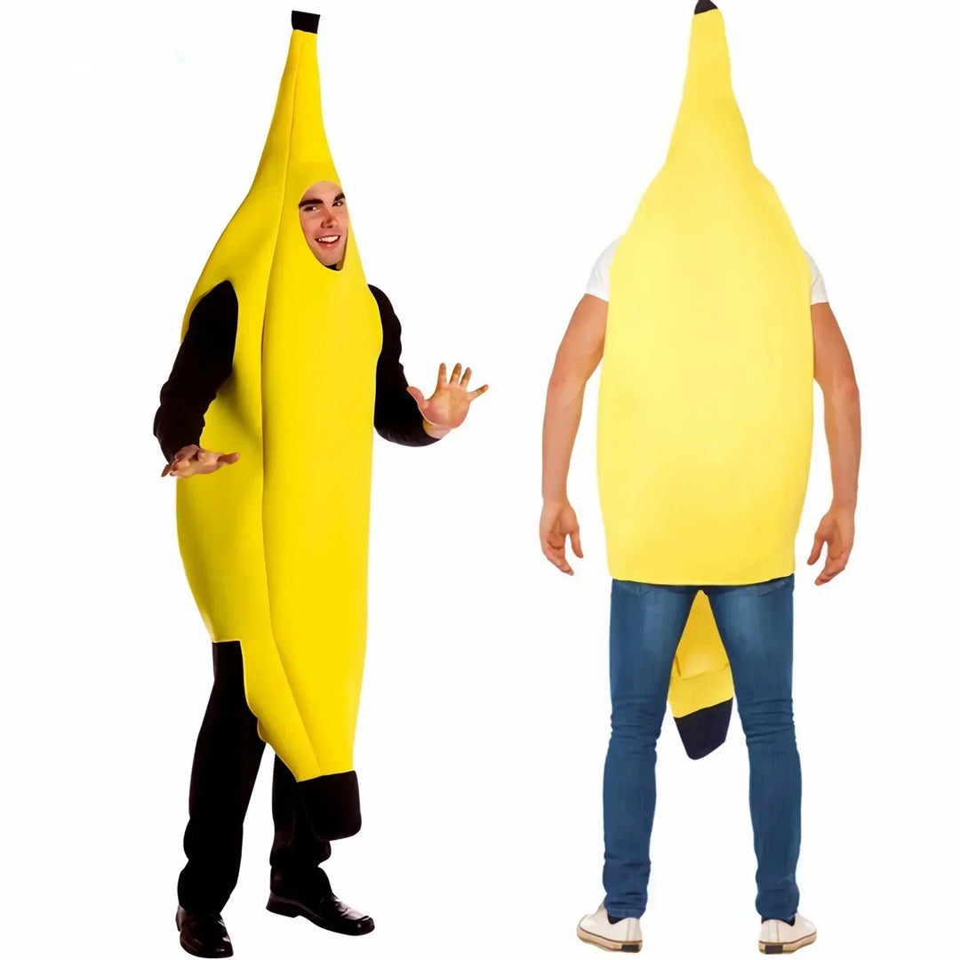 Gelbes Bananenkostüm für Männer – Lustiges Outfit für Karneval, Halloween und Themenpartys | Karnz