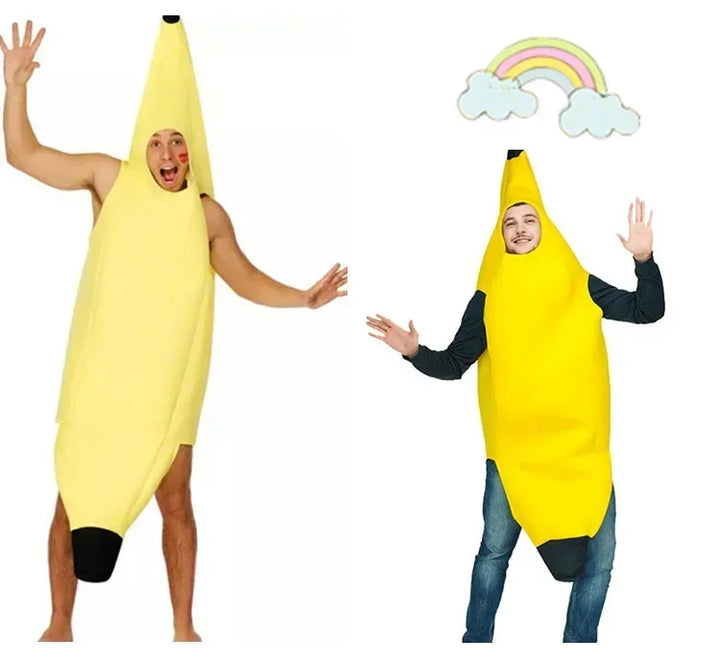 Gelbes Bananenkostüm für Männer – Lustiges Outfit für Karneval, Halloween und Themenpartys | Karnz