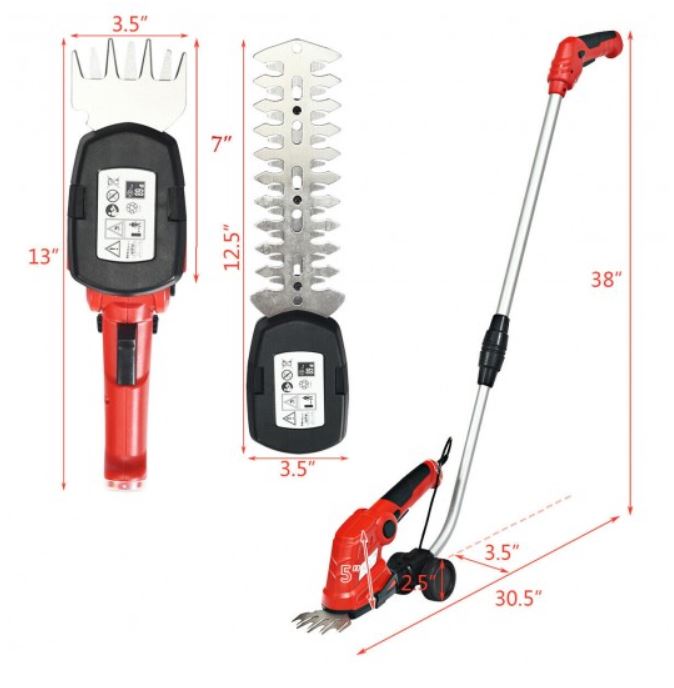 7.2V kabelose Grasschneider mit verlängerbarem Griff | Karnz