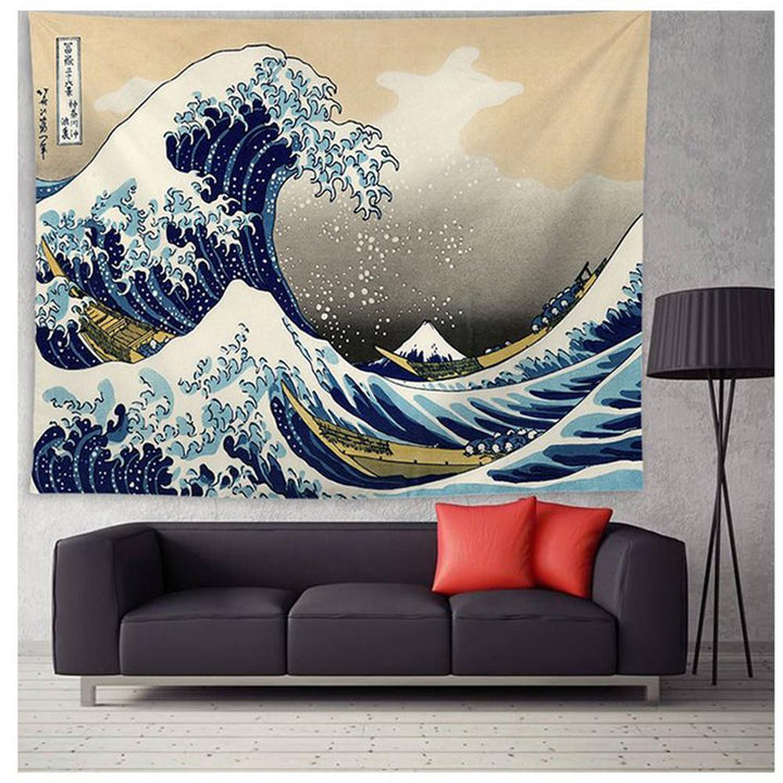 "Große Welle" von Kanagawa Wandteppich | Karnz