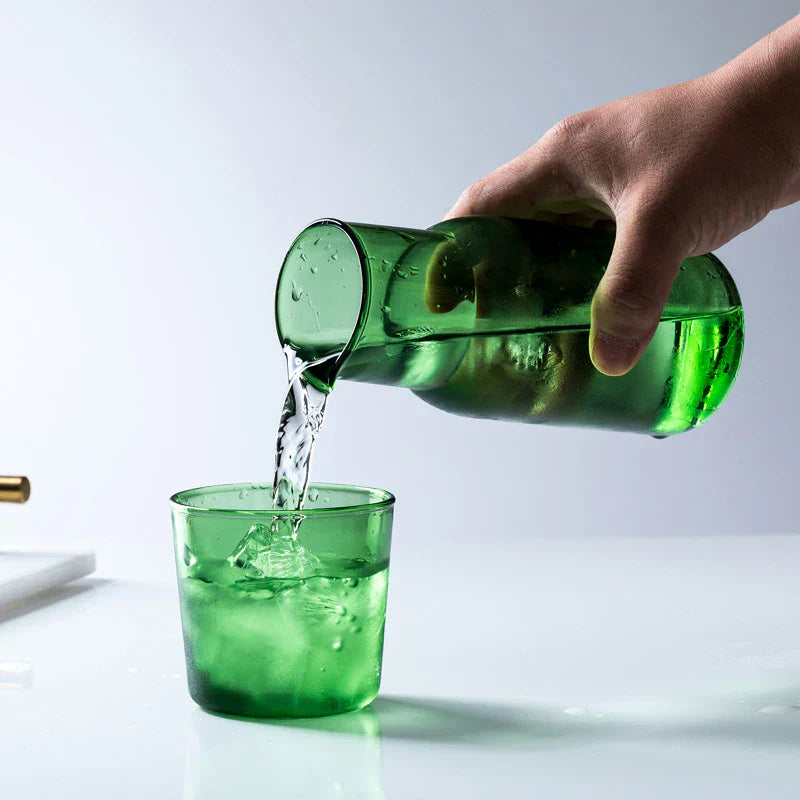 Glas Karaffe & Becher Set – 500ml Borosilikat Wasser Set | Karnz