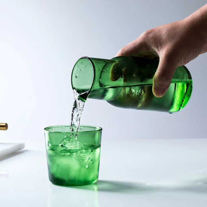 Glas Karaffe & Becher Set – 500ml Borosilikat Wasser Set | Karnz