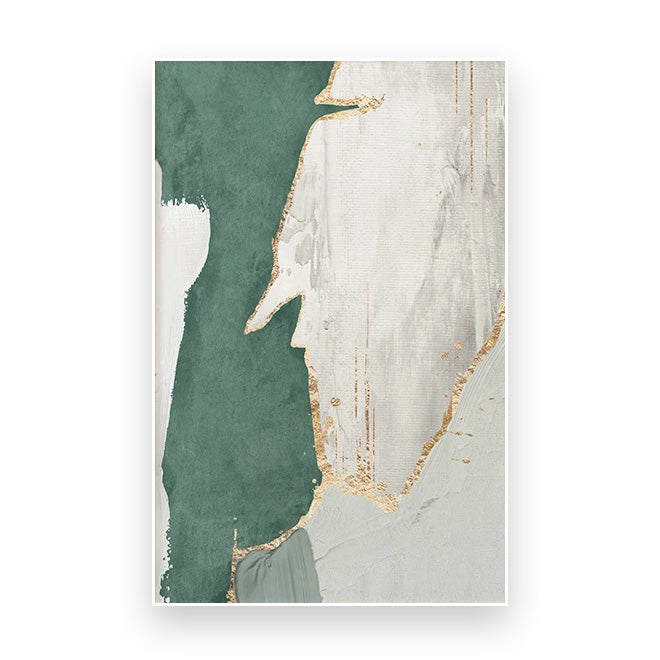 Grün Braun Nordisch Abstrakt Geomorphes Wandkunst Fine Art Leinwanddrucke Bilder für moderne Wohnung Wohnzimmer Home Office Kunst Dekor | Karnz