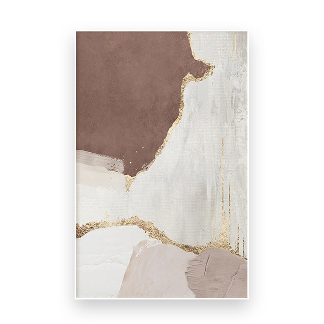 Grün Braun Nordisch Abstrakt Geomorphes Wandkunst Fine Art Leinwanddrucke Bilder für moderne Wohnung Wohnzimmer Home Office Kunst Dekor | Karnz