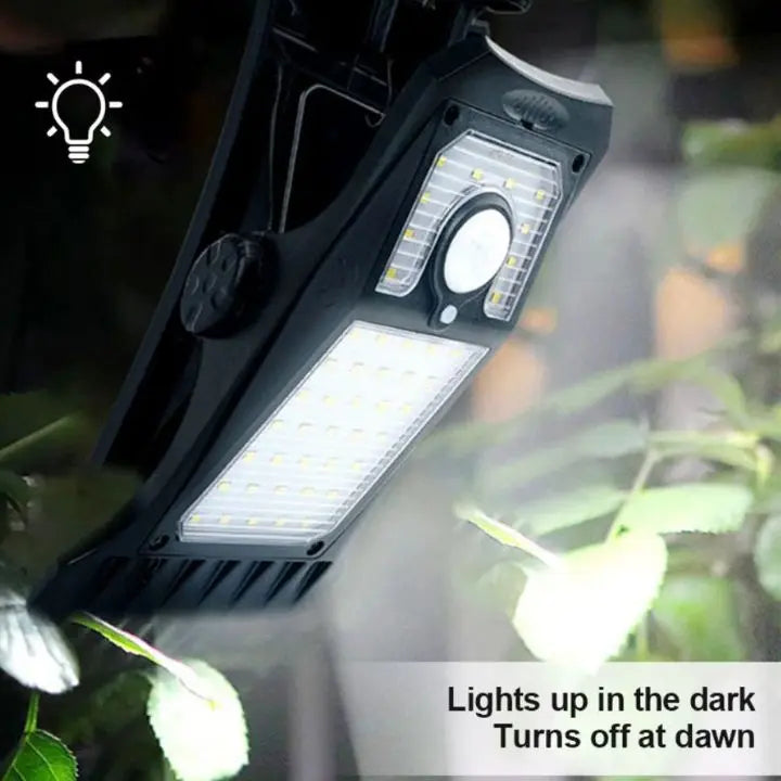 Große Solar-LED-Außenlampe – Mit Clip und Bewegungsmelder