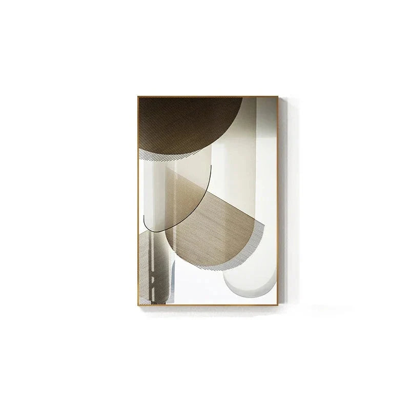 Moderne Ästhetik Abstracte Geometrie Wandkunst Feine Kunst Leinwanddrucke Bilder für luxuriöse Wohnung Wohnzimmer Esszimmer Eingang Foyer Kunst Dekor | Karnz