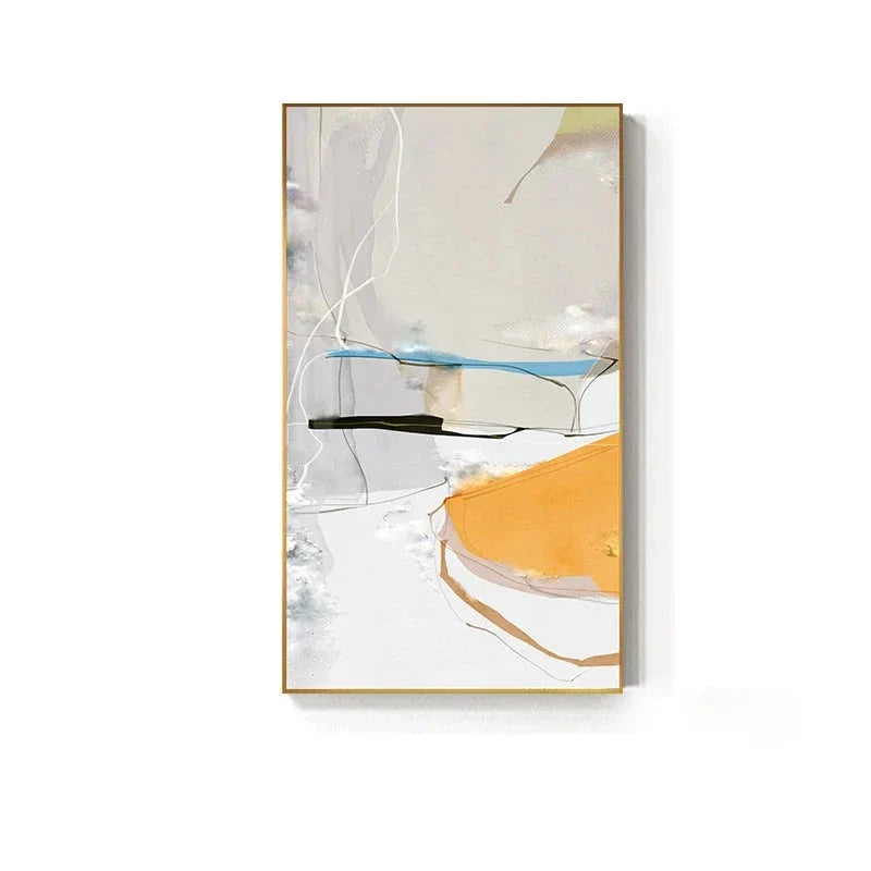 Farbenfrohe skandinavische abstrakte Wandkunst Fine Art Leinwanddrucke Moderne Bilder für Apartment Wohnzimmer Foyer Eingangsbereich Kunst Dekor