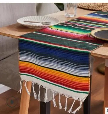 Boho-farbene mexikanische Serape-Decke