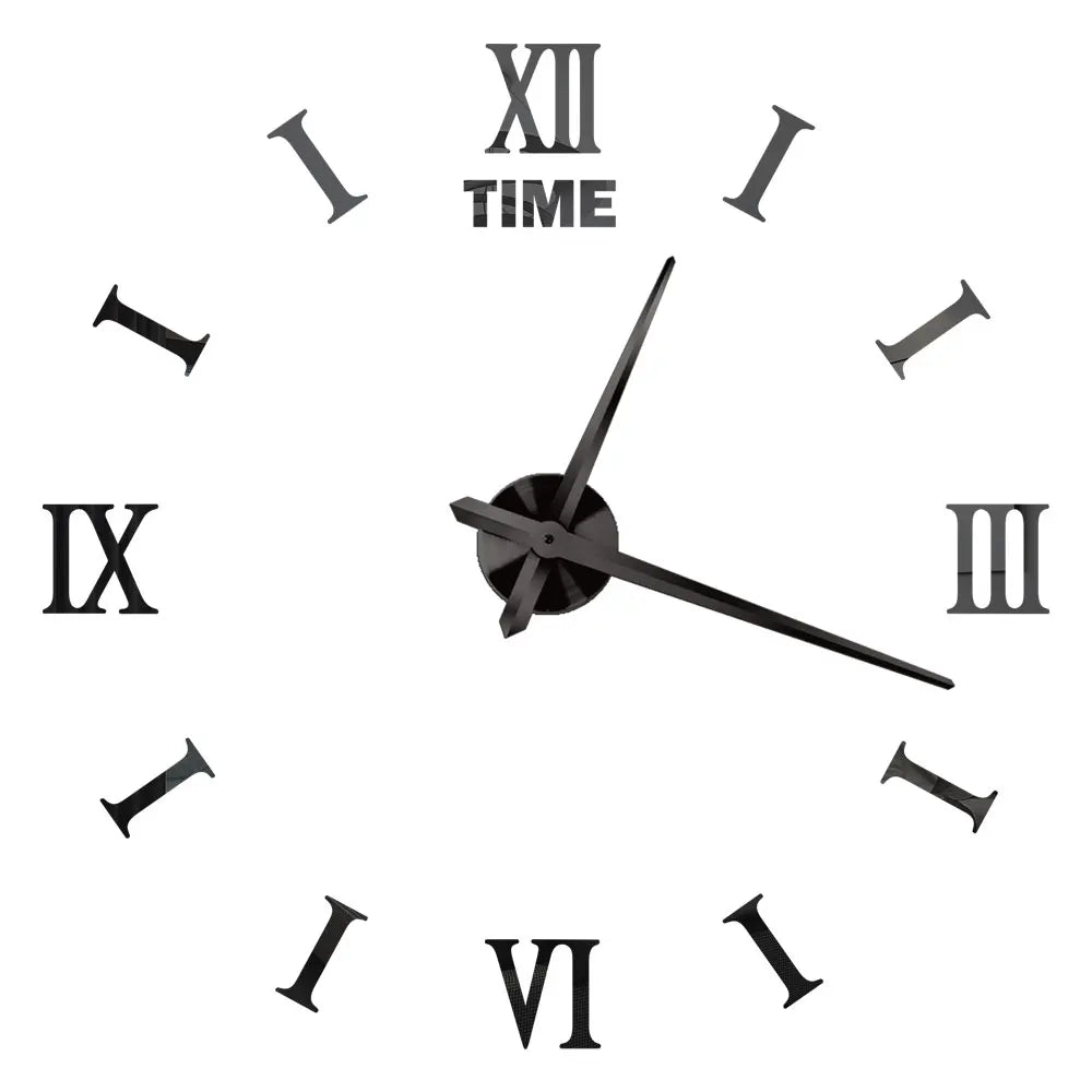 Große Wanduhr DIY 3D Selbstkleber Spiegel Acryl Wanduhr für Küche Esszimmer Wohnzimmer Kreative Wohnkultur | Karnz