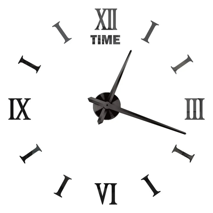 Große Wanduhr DIY 3D Selbstkleber Spiegel Acryl Wanduhr für Küche Esszimmer Wohnzimmer Kreative Wohnkultur | Karnz