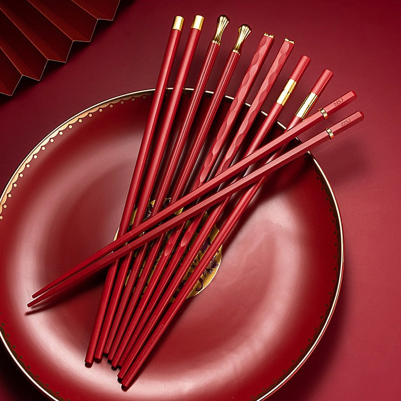 Karnz | DineLux – Luxuriöses Essstäbchen-Set mit Raffinierten Designs (5 Paar)