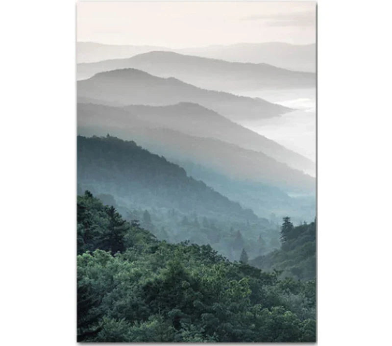 Bergsee Wildnis Landschaft Wandkunst Kunstdrucke Leinwand Poster Bilder von Ruhe für Wohnbereich Esszimmer Dekor