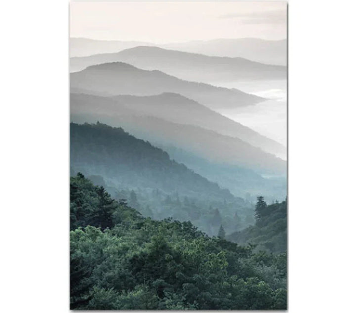 Bergsee Wildnis Landschaft Wandkunst Kunstdrucke Leinwand Poster Bilder von Ruhe für Wohnbereich Esszimmer Dekor