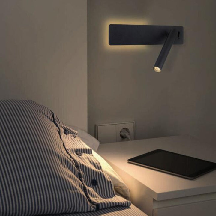 Sandsberg | LED-Leseleuchte für die Wand | Drehbarer Arm, Warmes Leselicht