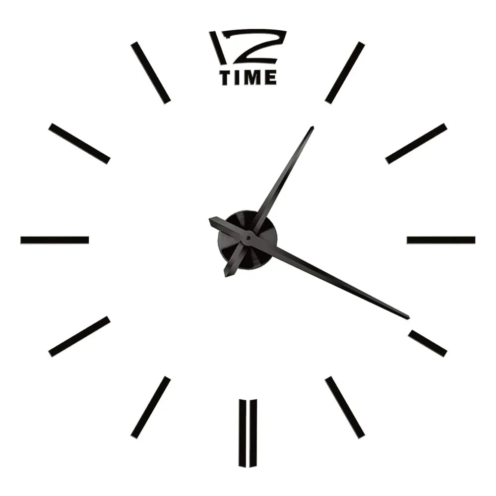 Große Wanduhr DIY 3D Selbstkleber Spiegel Acryl Wanduhr für Küche Esszimmer Wohnzimmer Kreative Wohnkultur | Karnz