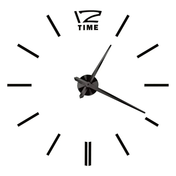 Große Wanduhr DIY 3D Selbstkleber Spiegel Acryl Wanduhr für Küche Esszimmer Wohnzimmer Kreative Wohnkultur | Karnz