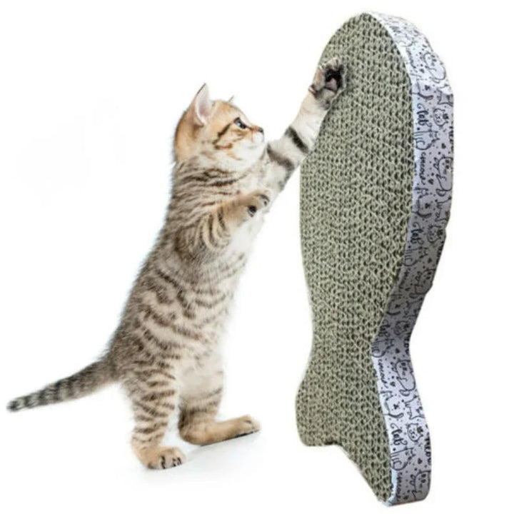Kratzbrett für Katzen aus wellenförmiger Pappe wendbar und möbelfreundlich Karnz