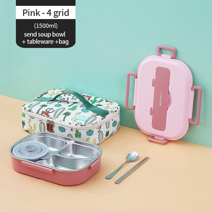 Edelstahl Mehrfach-Compartments Kinder Lunchbox | Karnz