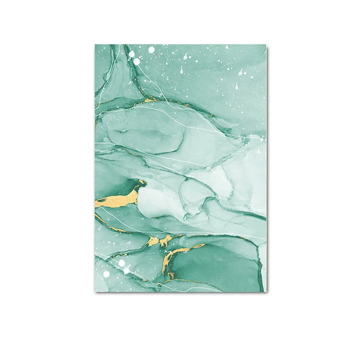 Abstrakter grüner goldener Marmor Druck Wandkunst Fine Art Leinwanddrucke Bilder für moderne Wohnung Wohnzimmer Hotelzimmer Kunst Dekor