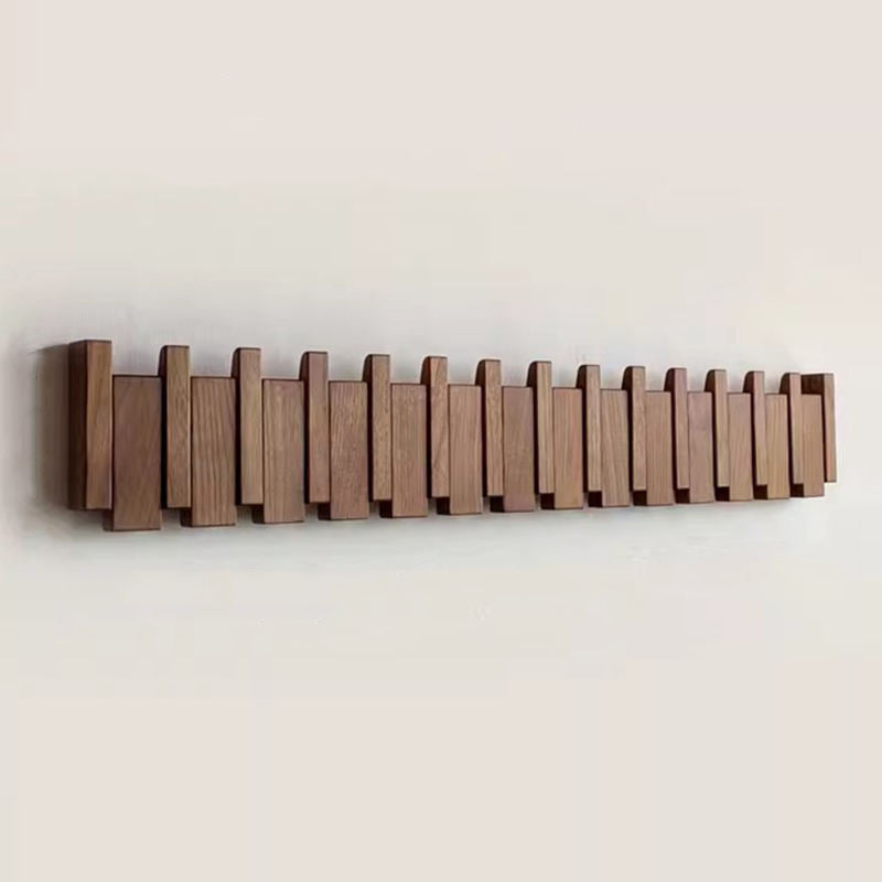 Holzgarderobe im Piano-Design mit klappbaren Haken | Karnz
