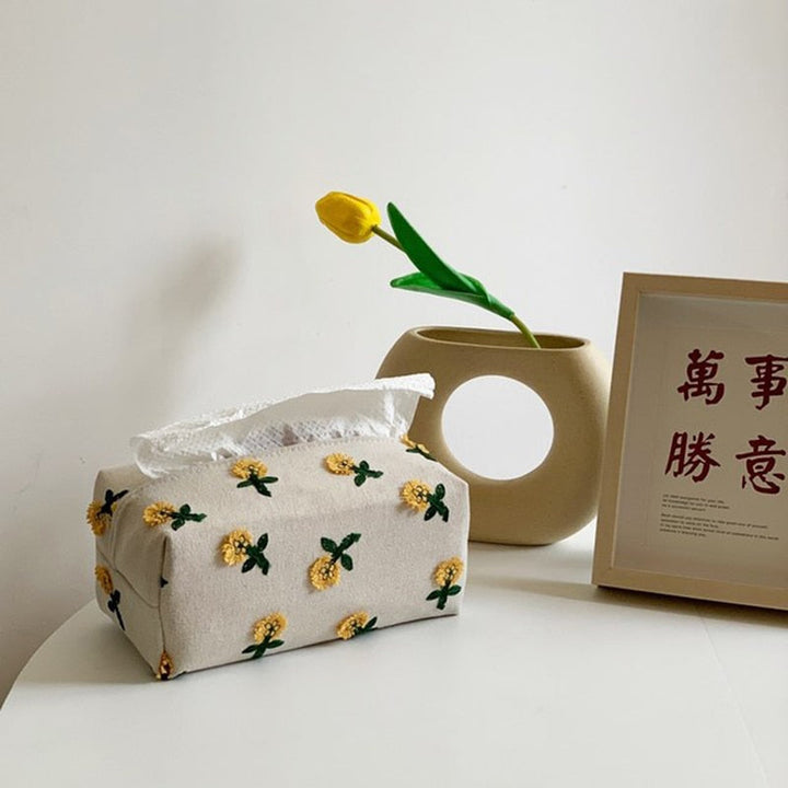 Japanischer Stil Umweltfreundliche Blumen Taschentuchbox
