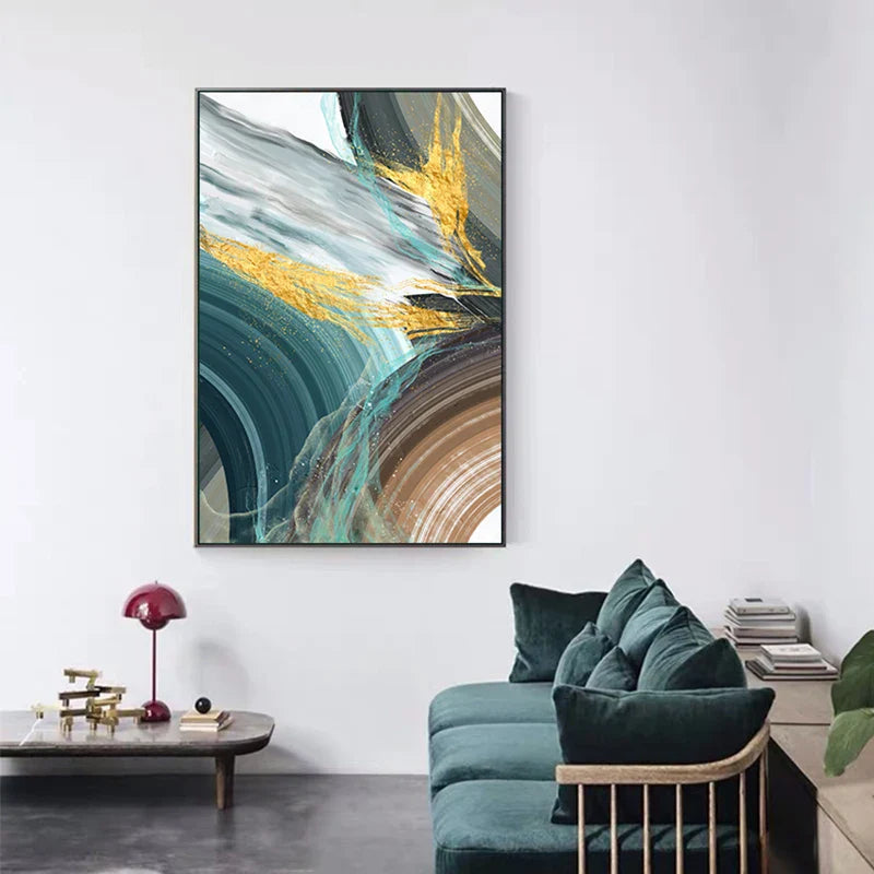 Abstracte grüne braune Farbexplosion Wandkunst Fine Art Leinwanddrucke moderne Farben Bilder für Wohnzimmer Esszimmer zeitgenössische Wohnkultur | Karnz