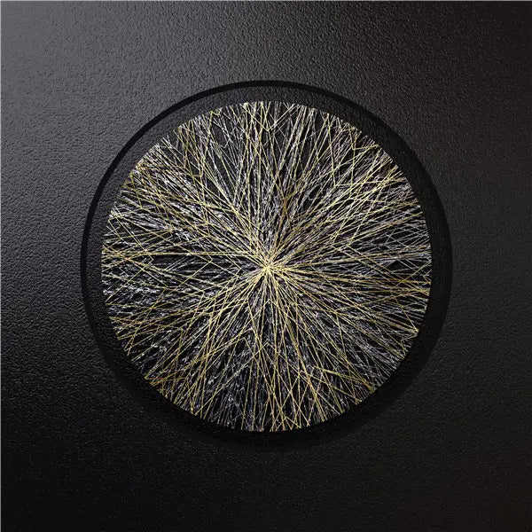 Schwarze Goldene Sphärische Abstrakte Geometrische Wandkunst Feine Kunst Leinwanddrucke Moderne Ästhetik Quadrat Format Bilder Für Wohnzimmer Home Office Dekor