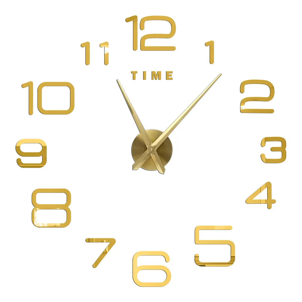 Große Wanduhr DIY 3D Selbstkleber Spiegel Acryl Wanduhr für Küche Esszimmer Wohnzimmer Kreative Wohnkultur | Karnz