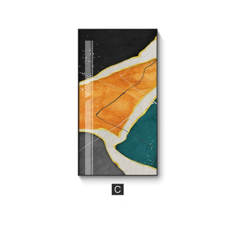 Abstrakte Goldene Regen Vertikale Format Wandkunst Fine Art Leinwanddrucke Bilder Für Eingangsbereich Empfang Wohnzimmer Kunst Dekor | Karnz