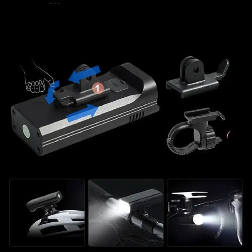 5000 Lumen USB-wiederaufladbare Fahrradlampe mit Halterungen
