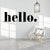 Big Hello Wandaufkleber Moderne Typografie Willkommen Beschilderung Abnehmbar Peel and Stick PVC Vinyl Wandtattoo Für Eingangsbereich Flur Kreative DIY Wanddekoration | Karnz