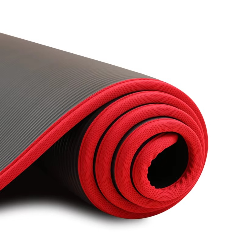 Extra dicke, 1 cm (0,39 Zoll) dicke, rutschfeste Gymnastik- und Yogamatte mit Trageband
